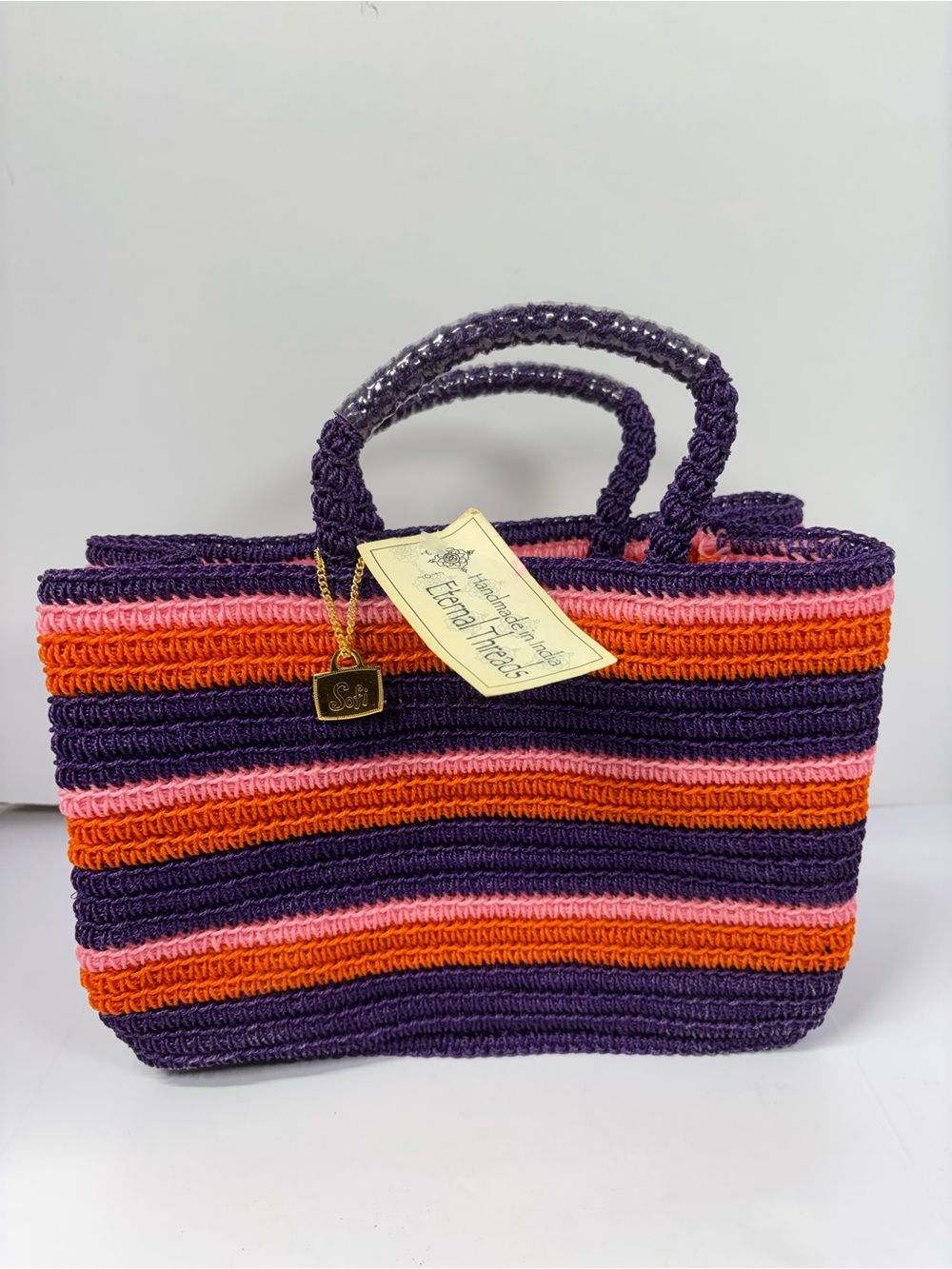 ✨ Handmade India Eternal Threads Bag Handmade Multicolor - Picture 2 of 14